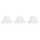 3Pcs White Flower-Shaped Plastic Lamp Shade Replacement for Home Use 5