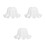 3Pcs White Flower-Shaped Plastic Lamp Shade Replacement for Home Use 6