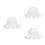 3Pcs White Flower-Shaped Plastic Lamp Shade Replacement for Home Use 7