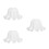 3Pcs White Flower-Shaped Plastic Lamp Shade Replacement for Home Use 8