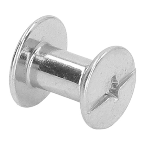 90 Sätze 10 x 9,5 mm silberne Buchbindeschrauben