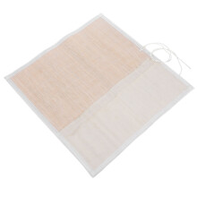 Porte-Pinceaux Bambou Beige Roulable Trousse Artistique Durable