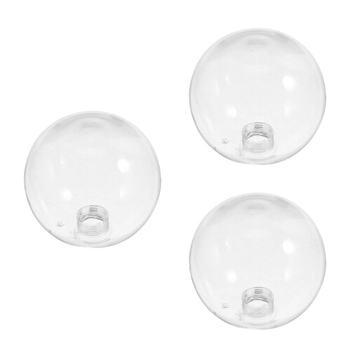 3Pcs Clear Glass Ceiling Fan Light Covers Elegant Lamp Shades 1