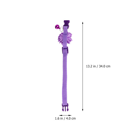 1 Pièce Collier Violet Pour Chat Pet Avec Clochette 1