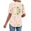 Women's  Short Sleeve Button-Down V-Neck Shirts rSets -Multi S 4