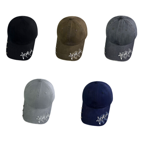 Stilvolle Baseballmütze mit Stickmuster, Unisex-Design,-Schwarz 1