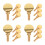 16Pièces Vis De Remplacement En Laiton Pour Saxophone Ténor 4