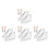 4Paires -Chaussures PVC Blanches Fermeture Zippée Et 3