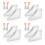 4Paires -Chaussures PVC Blanches Fermeture Zippée Et 5