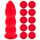 175Pièces Caps De Scellement Pour Tubes De Mastic Rouge Lavable Latex 8