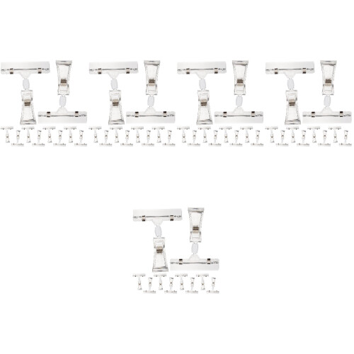 50Pièces Mini Clips Ajustables Double Face Supports 2