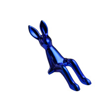 Galvanisieren Sie sitzende Hasenstatuen,-Blau 1