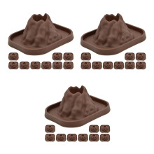 30Pcs DIY Erupting Volcano Models Light Brown for Science Experiments