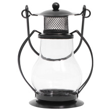 Iron Retro Candlestick with Handle, 13.5 cm