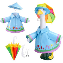 Ganzenensembleaccessoires Bloemenganzenoutfit Geschikt-Blauw