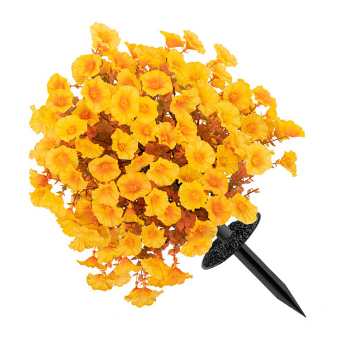 Artificial Morning Glory Flower Stake For Wedding-Yellow