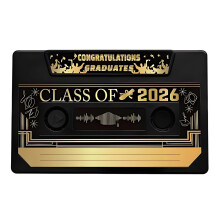 Carte de remise de diplôme à Cassette avec enregistrement-Noir