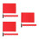 24Pcs Durable Red Cotton Referee Flags with Stainless Steel Handles 3