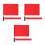 24Pcs Durable Red Cotton Referee Flags with Stainless Steel Handles 4
