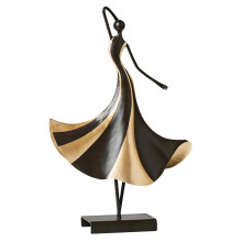 Elegante Ballettmädchen-Skulptur aus Metall,