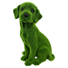 Schattig Moss Hond Standbeeld Groene Moss Hond Beeldjes-Stijl1