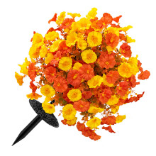 Kunstmatige Morning Glory bloemstaak realistische-OranjeGeel