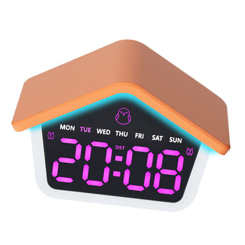Réveils numériques pour chambre à coucher, bureau, tables-Orange