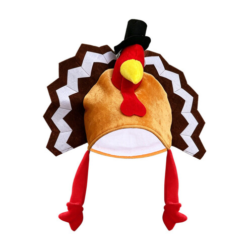 Wasbare Thanksgiving-kostuumaccessoirehoed voor leuke-kalkoen