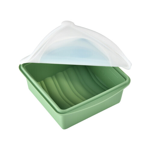 Secure Substance Dish Storage Box Leak Proof Space Saving-Green