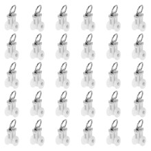 Set mit 30 korrosionsbeständigen Vorhangschienen aus Kunststoff