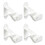 4 Piece Wall Mounted Drapery Stick Holders Bedroom-White 1