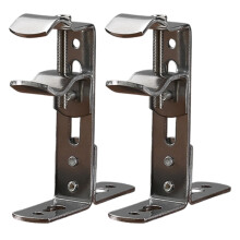 Pack of 2 Stainless Steel Curtain Rod Support Bracket-silver