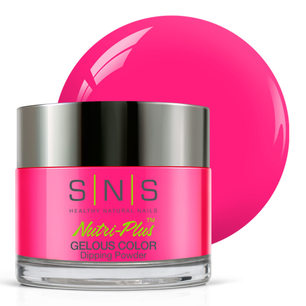 Sns Healthy Natural Pink Sns Nail Dip Powder, Gelous Color Dipping Powder - She's Superfly (Pink/Glow) - Long-Lasting Dip Powders Nail Color Lasts 14 Days - Low-Odor & No Uv L