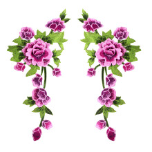 Patchs de couture en forme de fleurs délicates avec-Violet Rouge