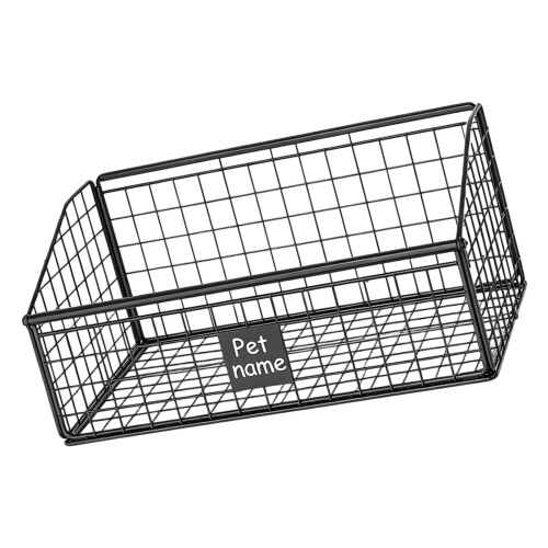 Polished Steel Pet Products Bin For Quick Item Access-Black