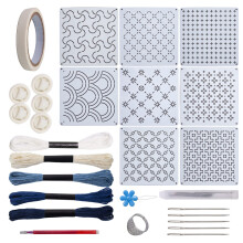 Einfach zu verwendendes Stick-Starter-Set, bestehend aus Stoff-A