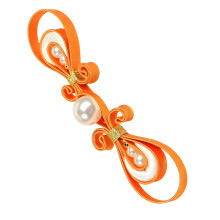 Sophisticated Oriental Styles Satins Frogs Fasteners-Ora nge
