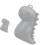 Funny Animals Shape Toothbrush Head Dustproof Cover-Gray 1