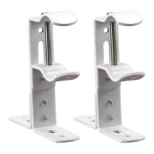 Pack of 2 Stainless Steel Curtain Rod Support Bracket-White