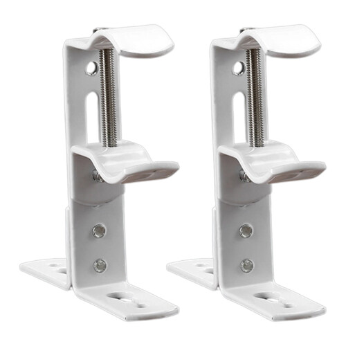 2 Pack Curtain Rod Holder for Heavy Type Drapes with Side-White