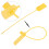 100Pcs Yellow Plastic Security Tags for Clothes One-Time Use Fastener 4