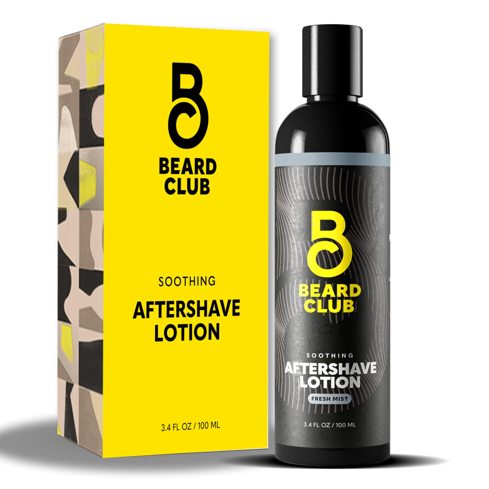 The Beard Club Aftershave For Men - Soothing After Shave Lotion For Men With Chamomile, Tea Tree Oil & Willow Bark - Post Shave Balm Calms Irritation,