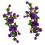 Water Soluble Embroidered Fabric Applique Sewing on-Purple 1