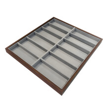 Elegant Wood Eyeglass Display Case With Soft Lining For-12 Pay