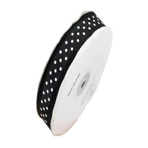Versatile 2.5cm Wide Organza Ribbon For Gift Packaging-Black