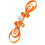 Decorative Silk Knot Button With Beads Designs For-Ora nge 1