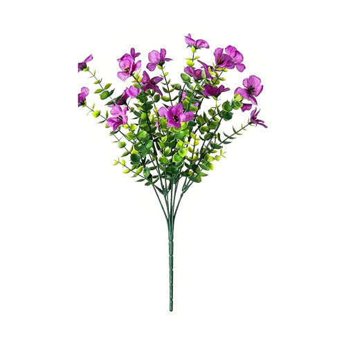 Fleur artificielle de Simulation avec fil de fer Flexible,-3