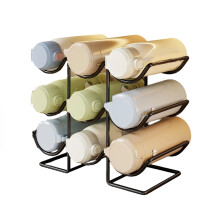 Space Saving Desktop Cup Storage Shelf-Black third floor