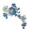 Flower Embroidery Sticker Sewing On Polyester Applique For-Blue 1