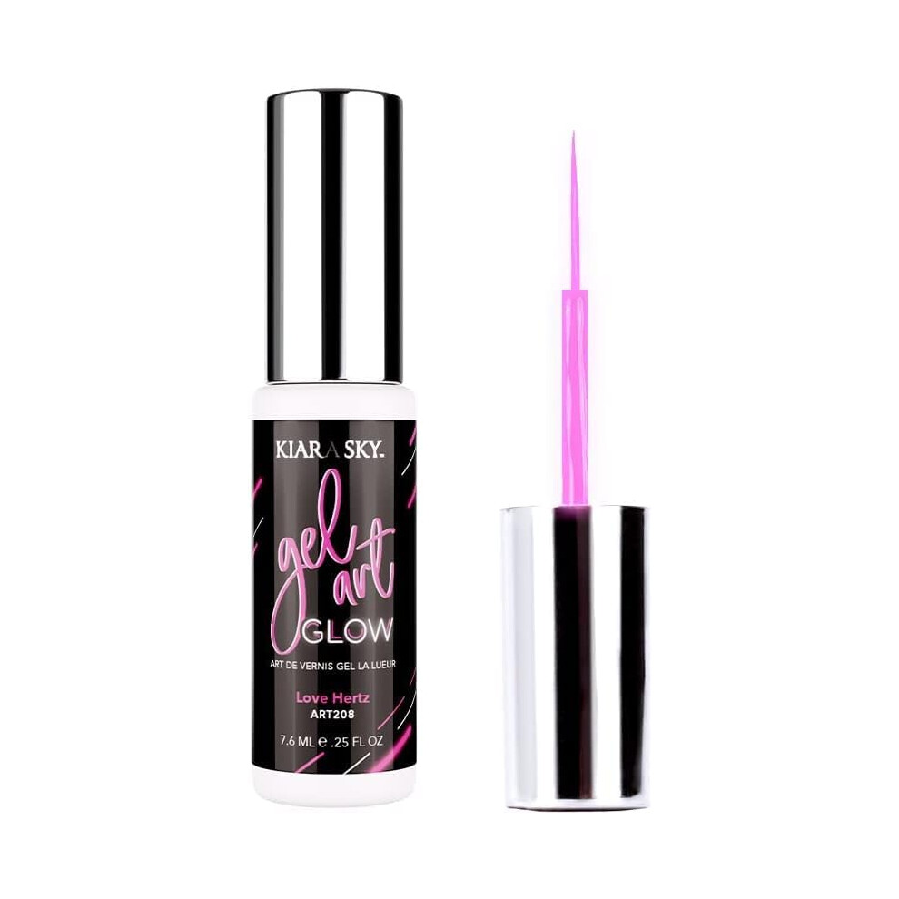 Kiara Sky Peach Gel Paint Glow Art Liner 0.25 Fl Oz |Love Hertz (Fuschia & Electric )